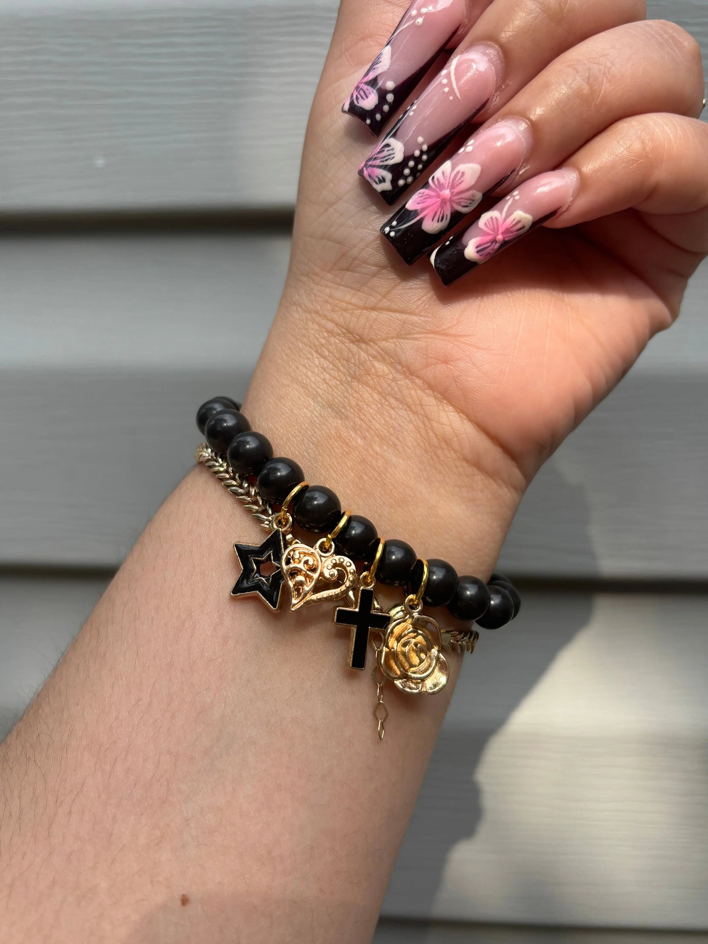 Black Charm Bracelet Arau Jewelry