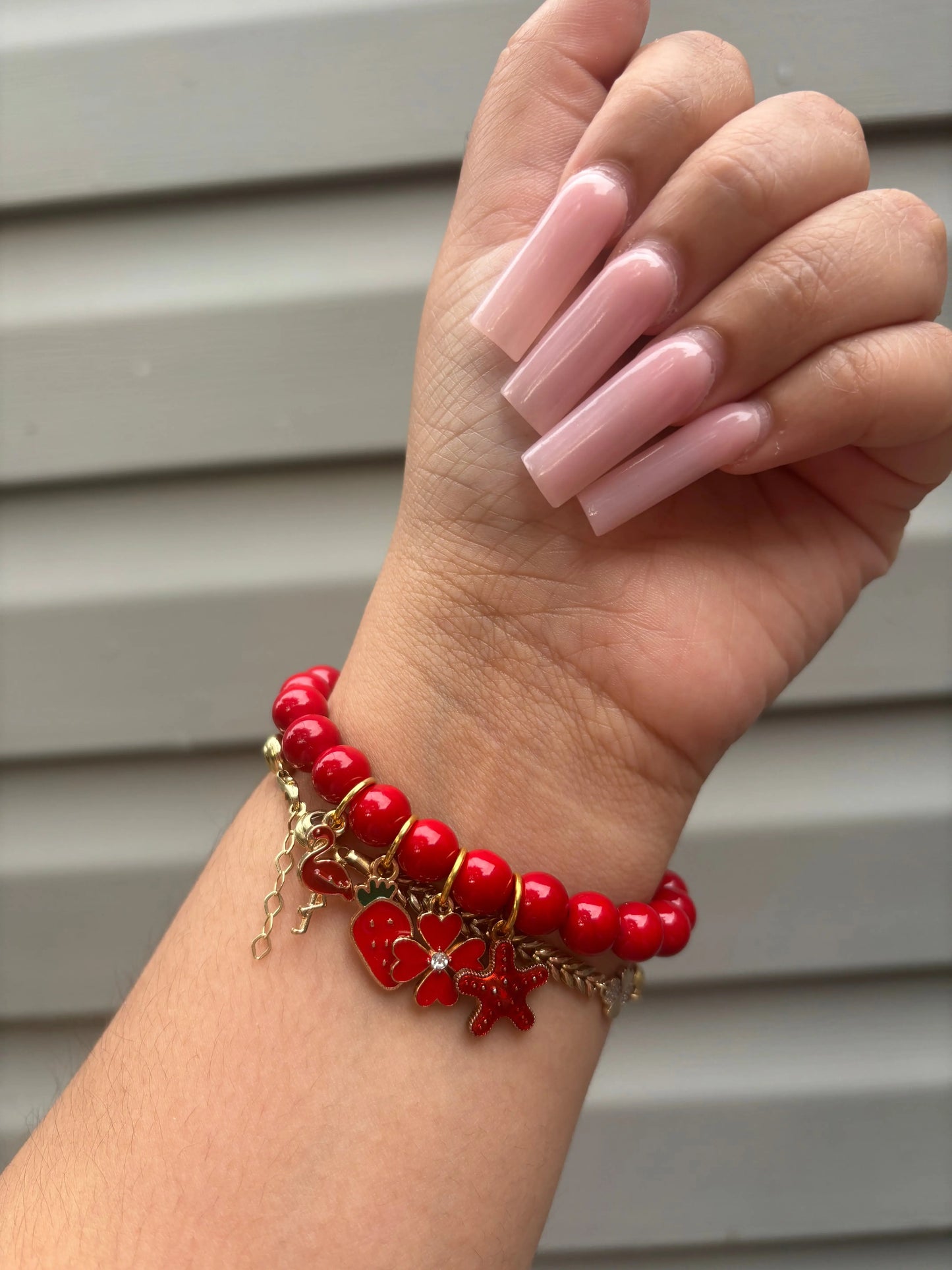 Red Charm Bracelet Arau Jewelry