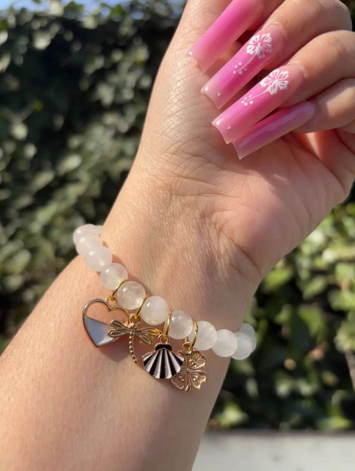 White charm bracelet Arau Jewelry