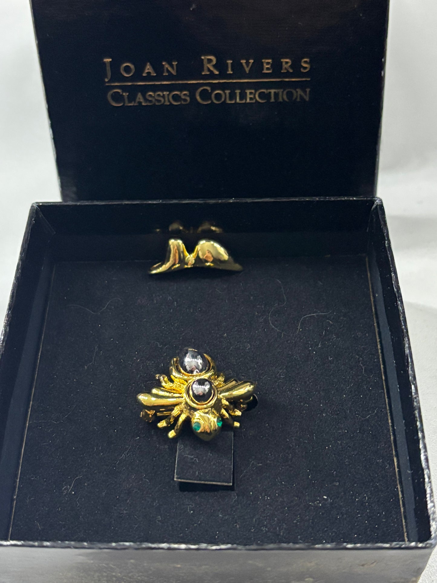 Vintage Joan Rivers Bee Pin W/ Gold Changeable Body