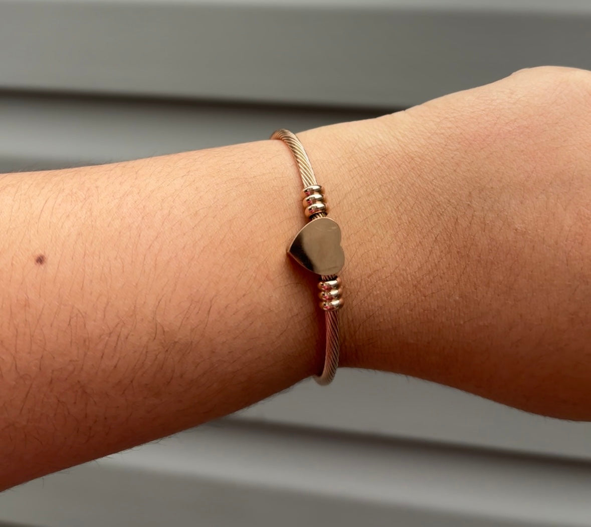 Heart Bangle Bracelet