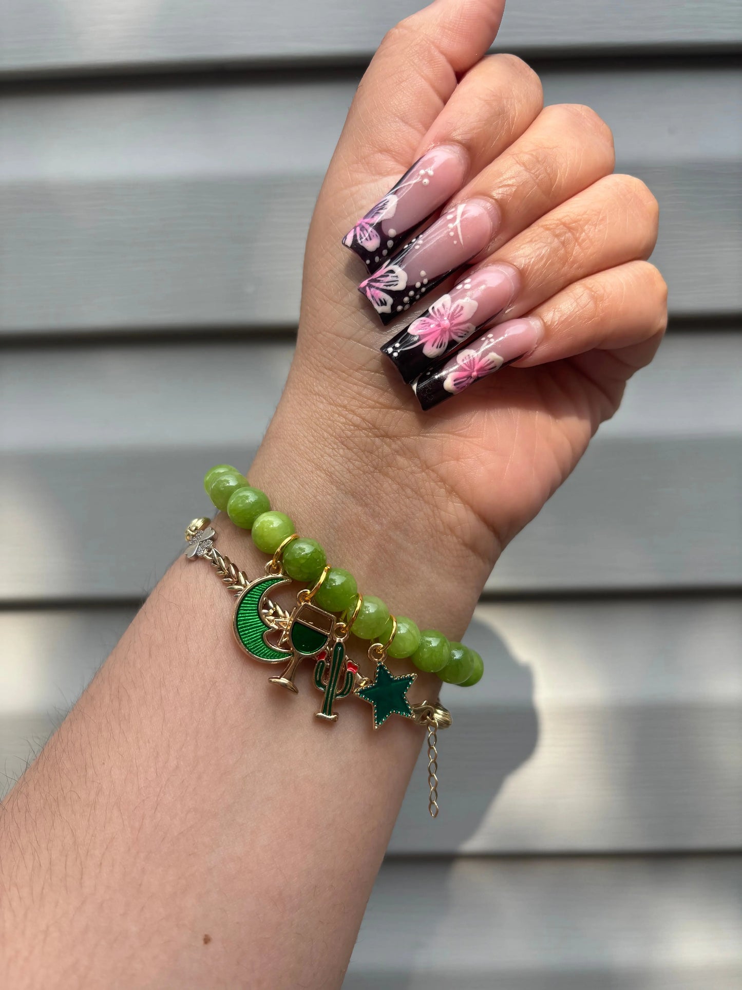 Green Charm Bracelet Arau Jewelry