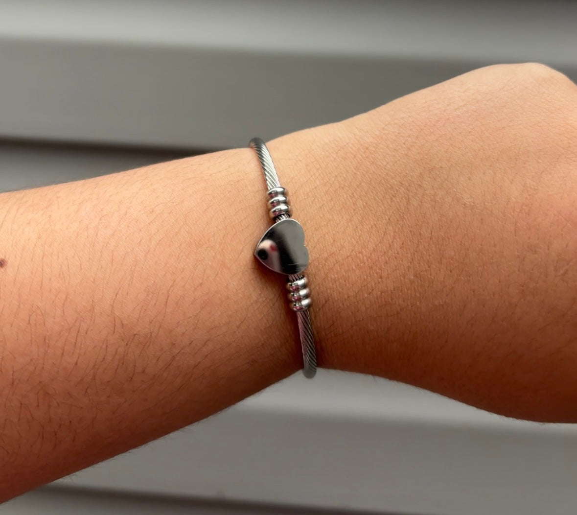Heart Bangle Bracelet