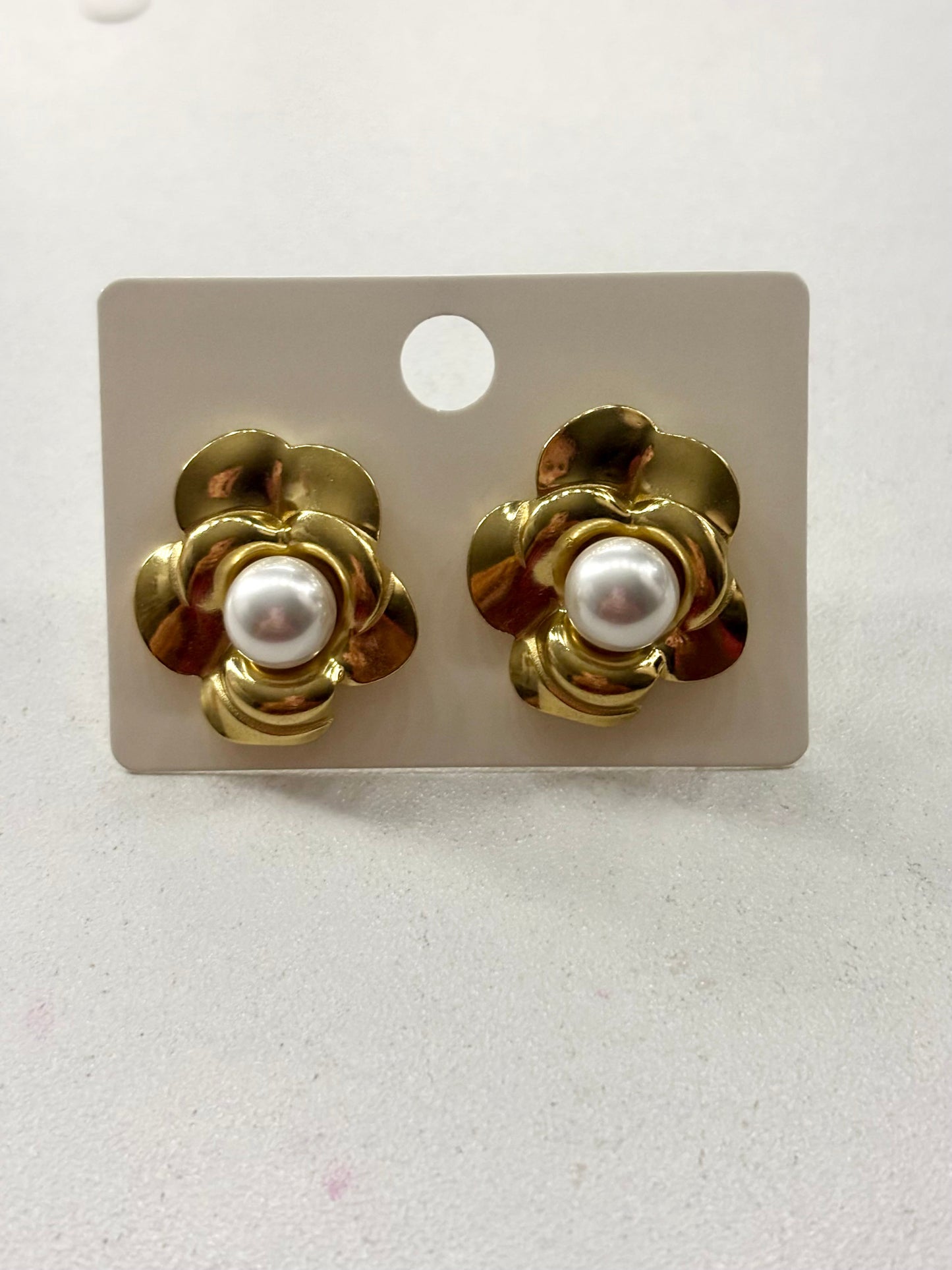 Flower Pearl Earrings Arau Jewelry