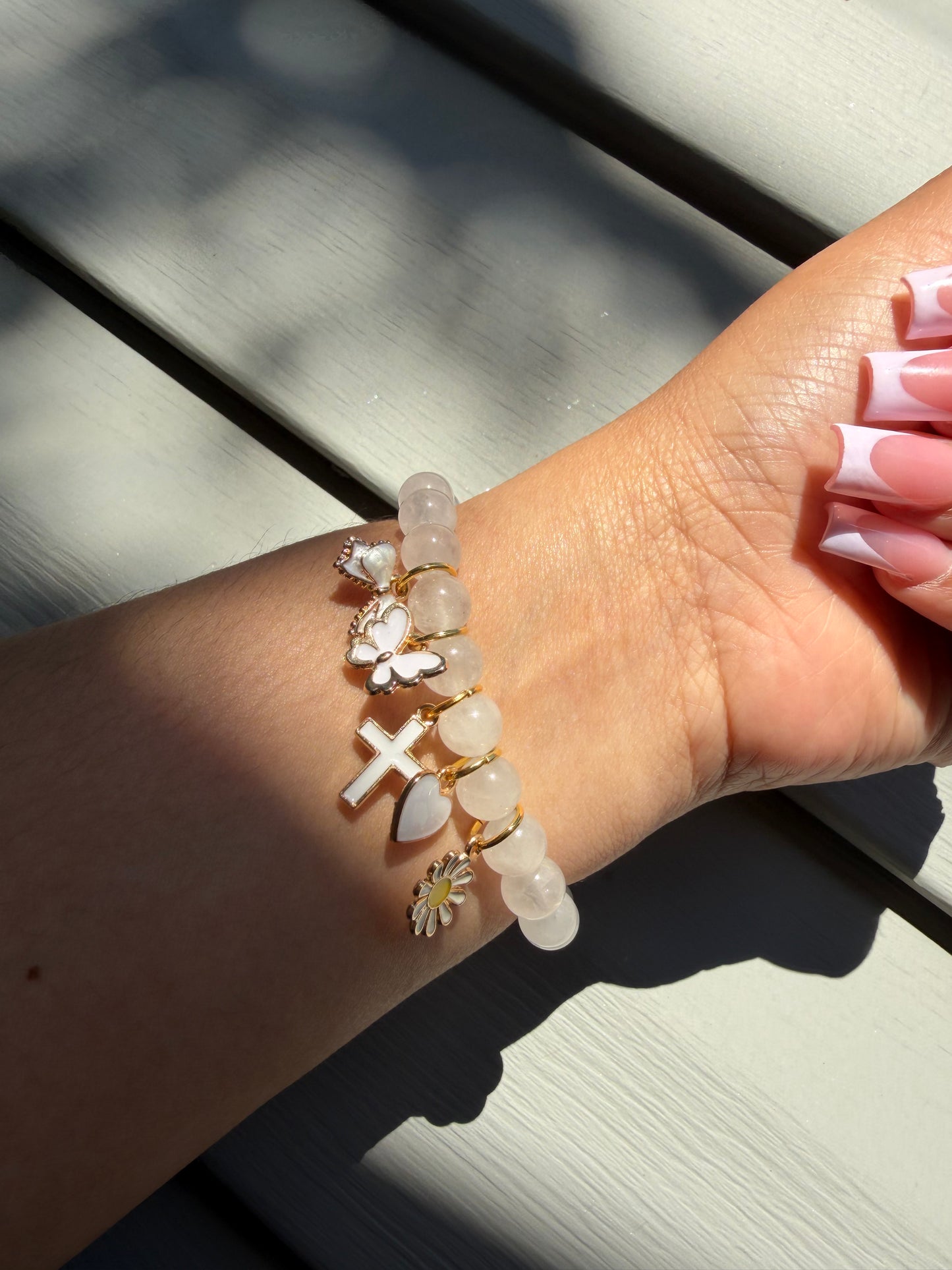 Quartz Charm Bracelet