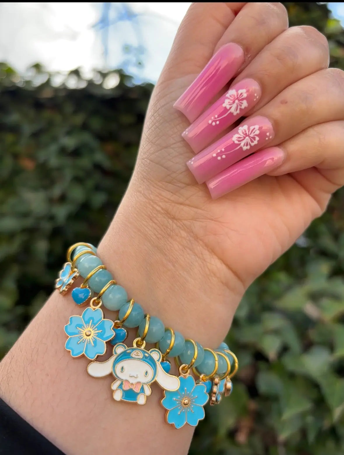 Cinnamoroll Beaded Charm Bracelet, 16cm Arau Jewelry