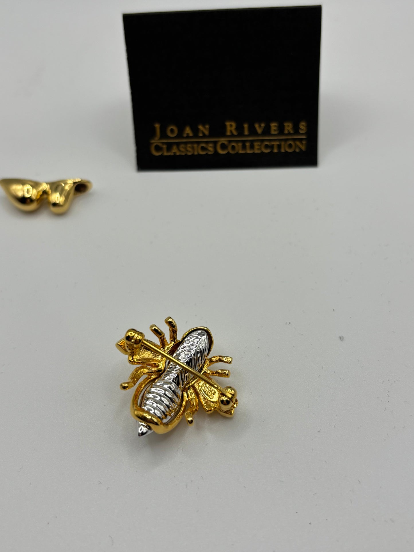 Vintage Joan Rivers Bee Pin W/ Gold Changeable Body Arau Jewelry