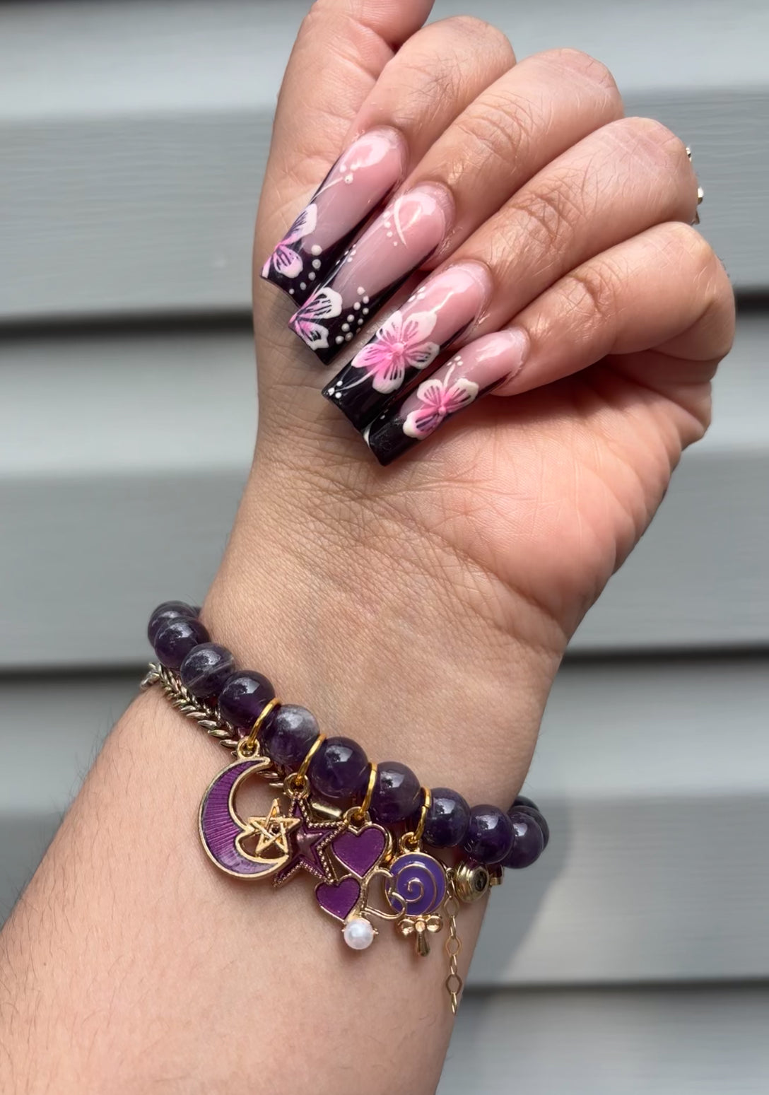 Amethyst Charm Bracelet