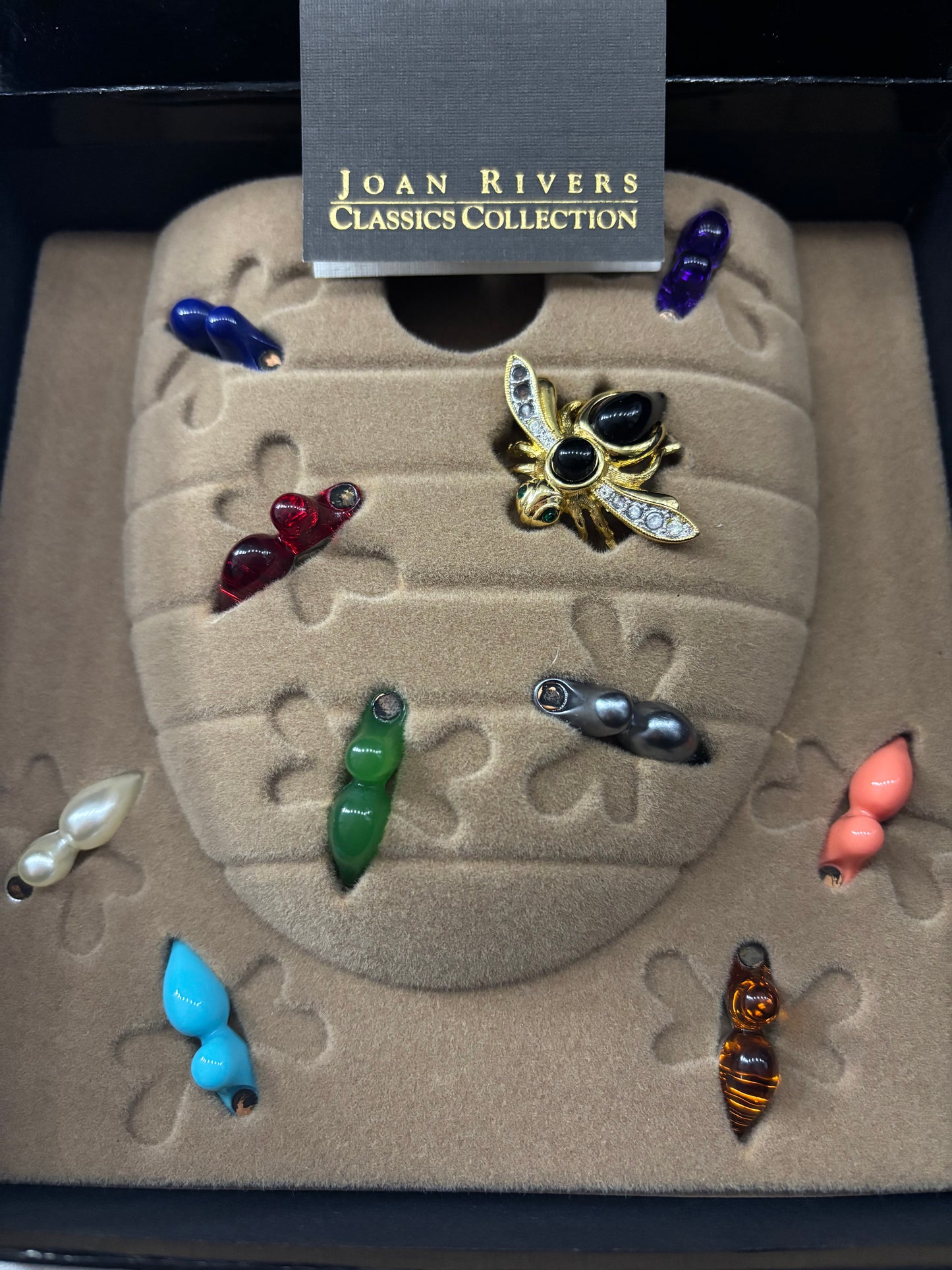 Vintage Joan Rivers Bee Pin W/ Multiple Body Changes