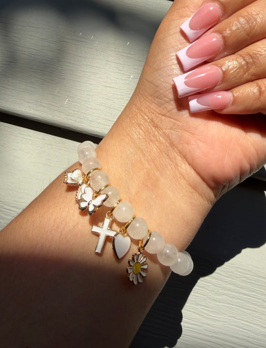 Quartz Charm Bracelet