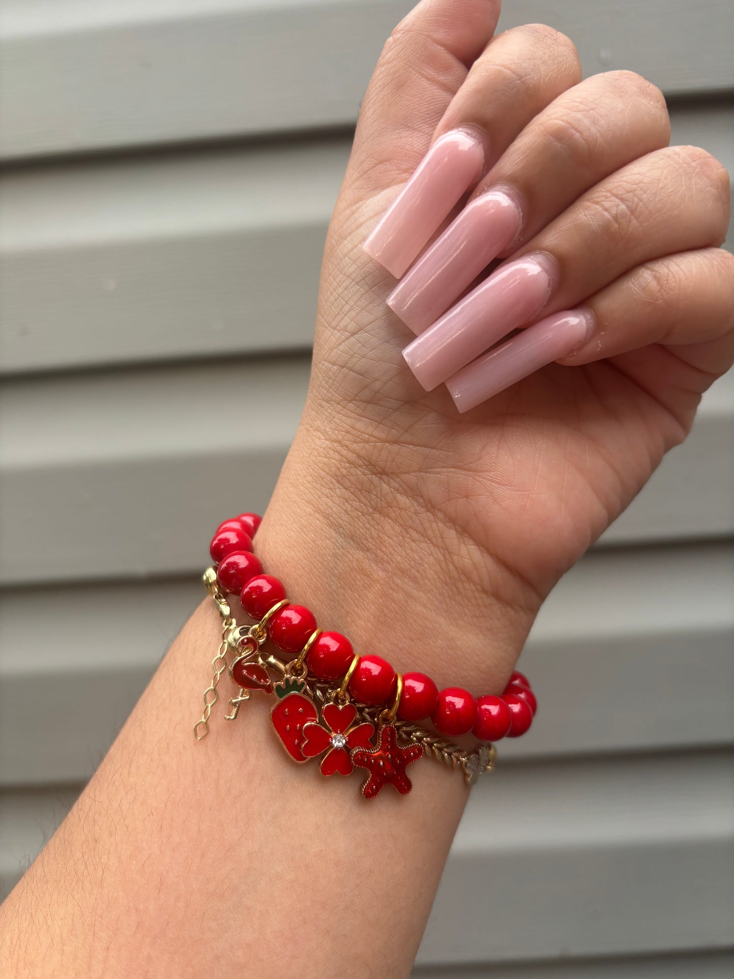 Red Charm Bracelet
