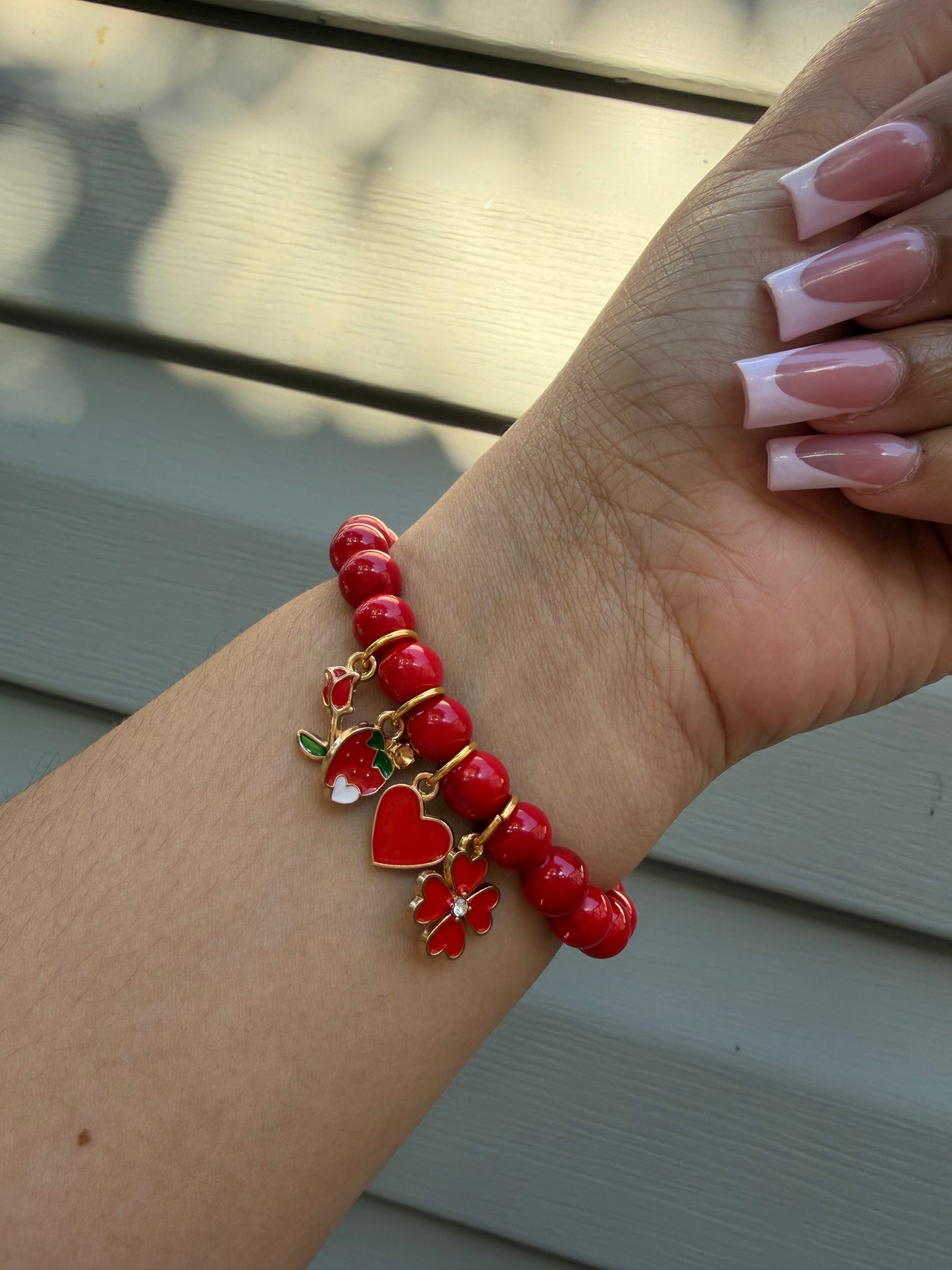 Red Charm Bracelet