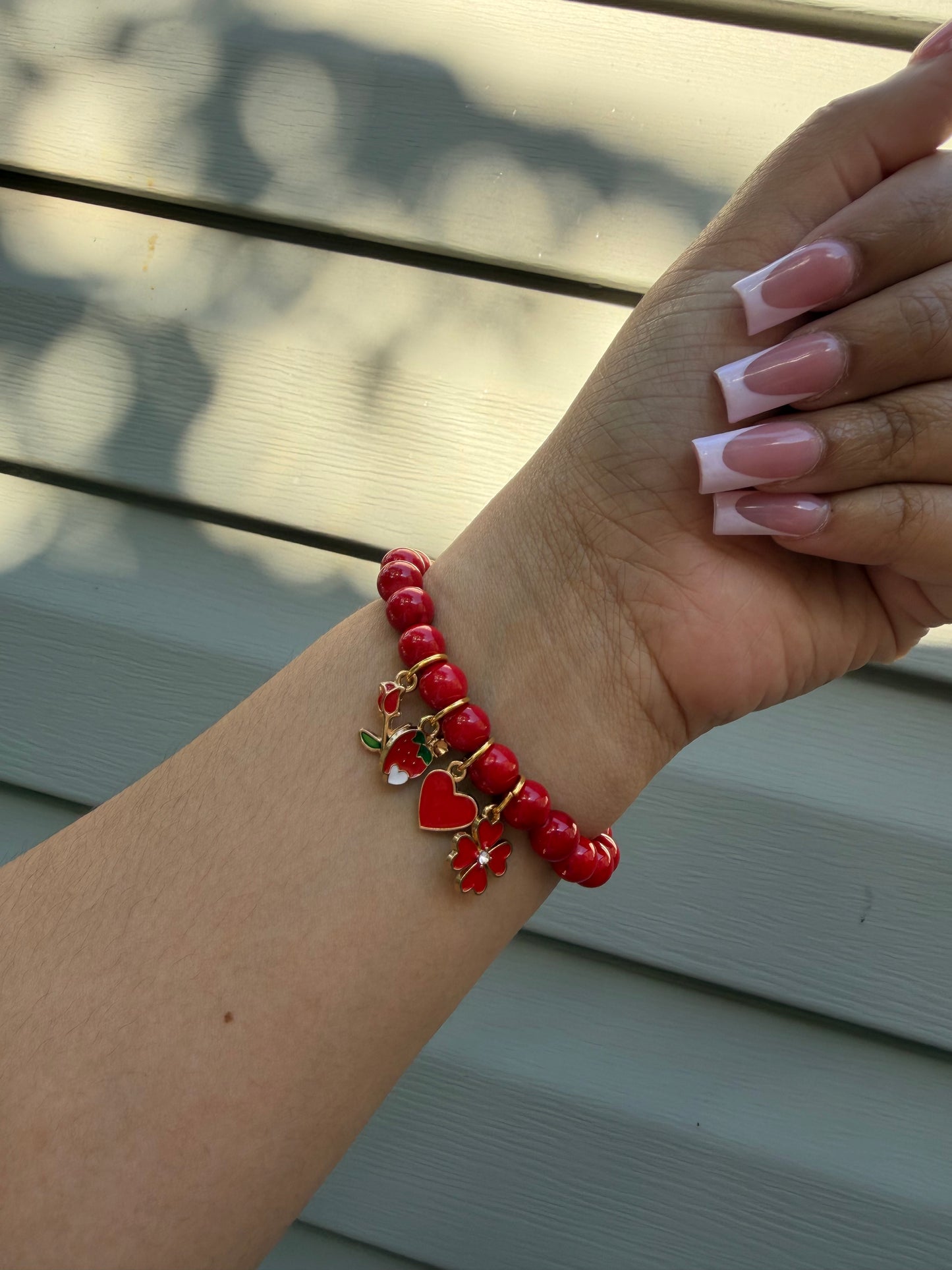 Red Charm Bracelet
