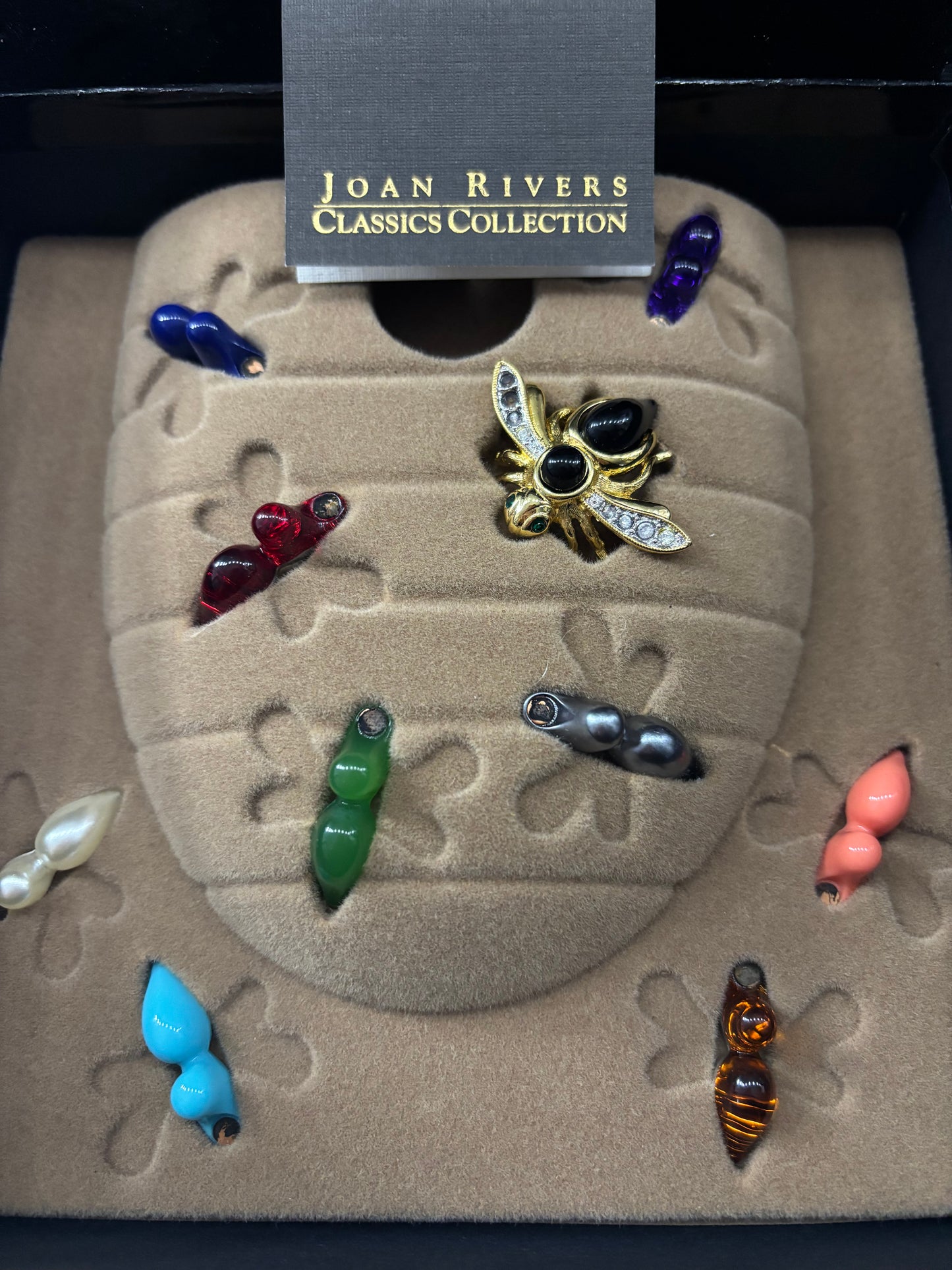 Vintage Joan Rivers Bee Pin W/ Multiple Body Changes