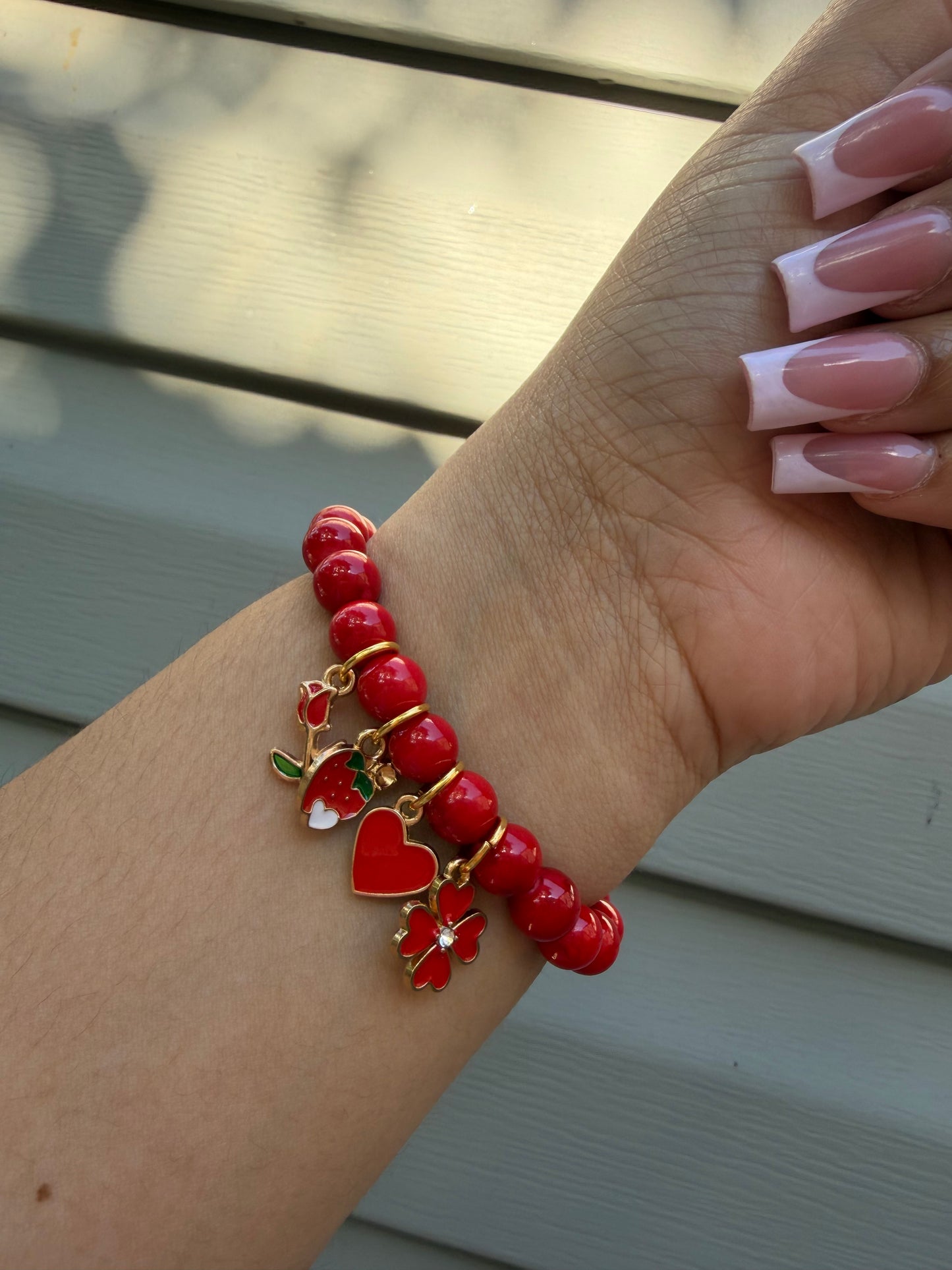 Red Charm Bracelet