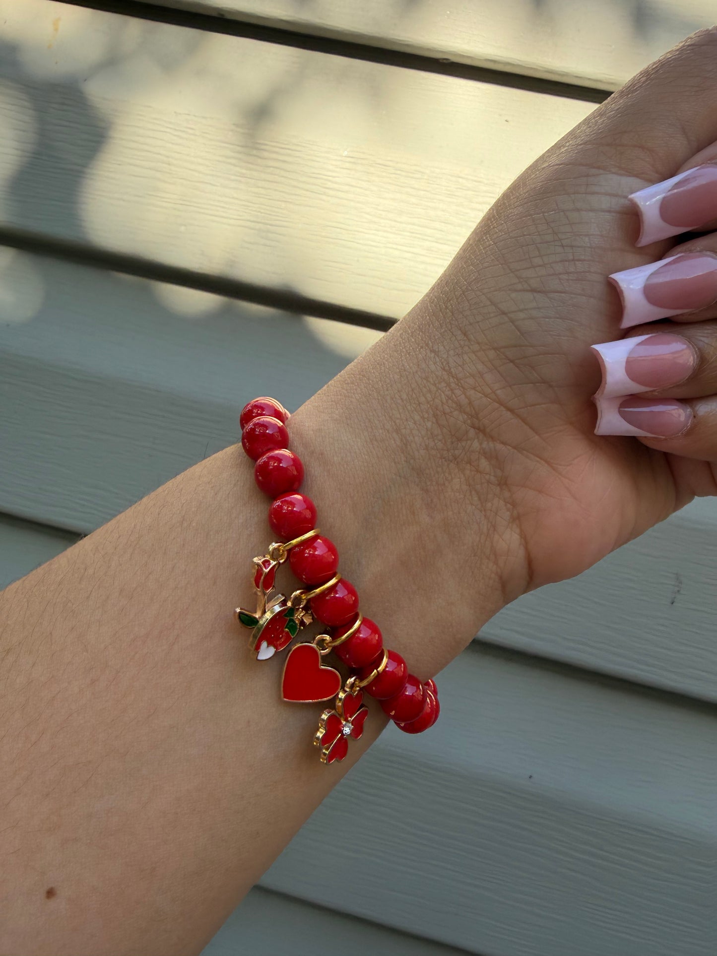 Red Charm Bracelet
