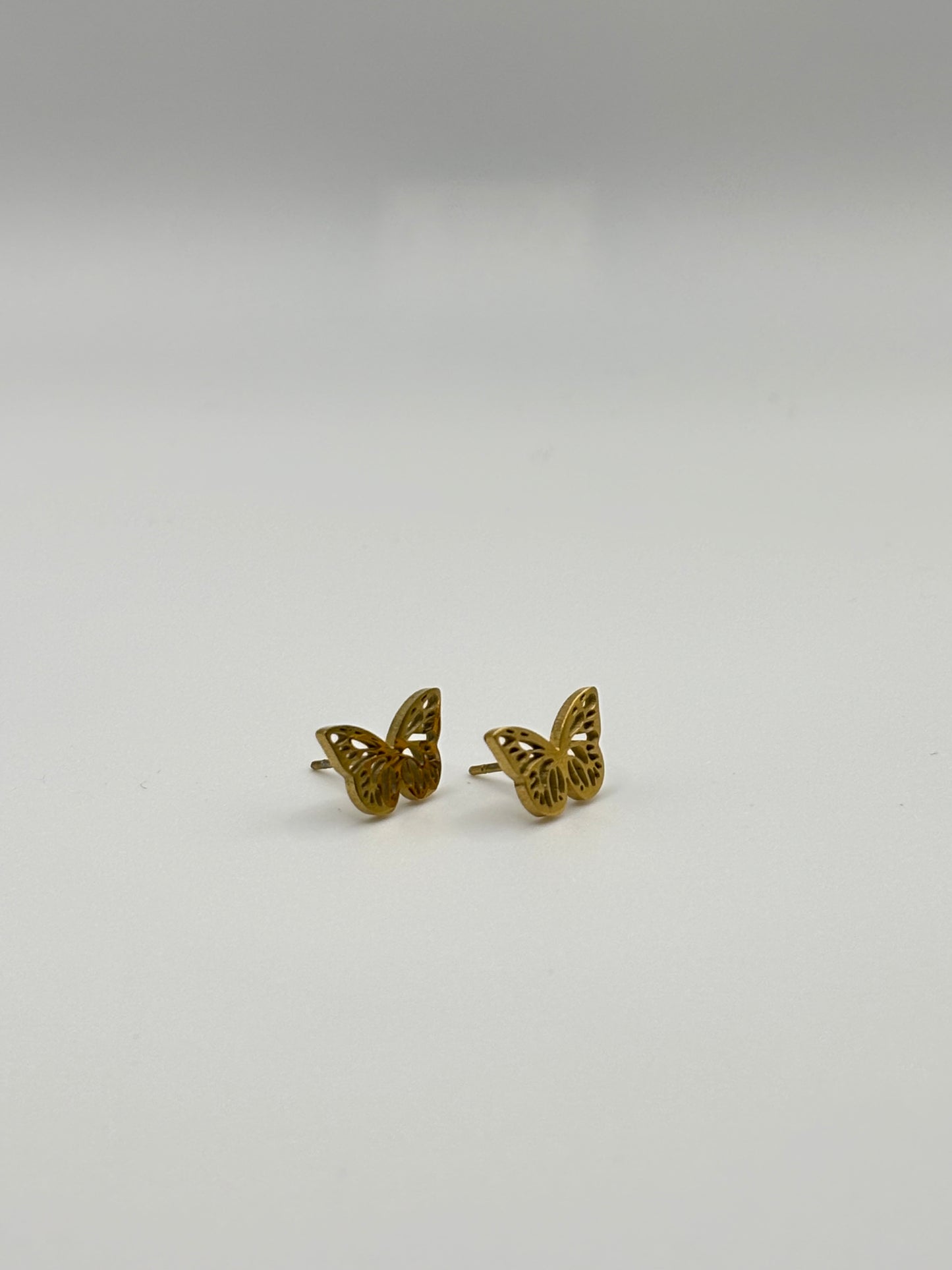 Stainless Steel Butterfly Stud Earrings