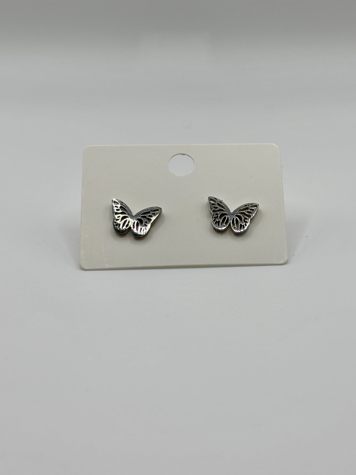 Stainless Steel Butterfly Stud Earrings