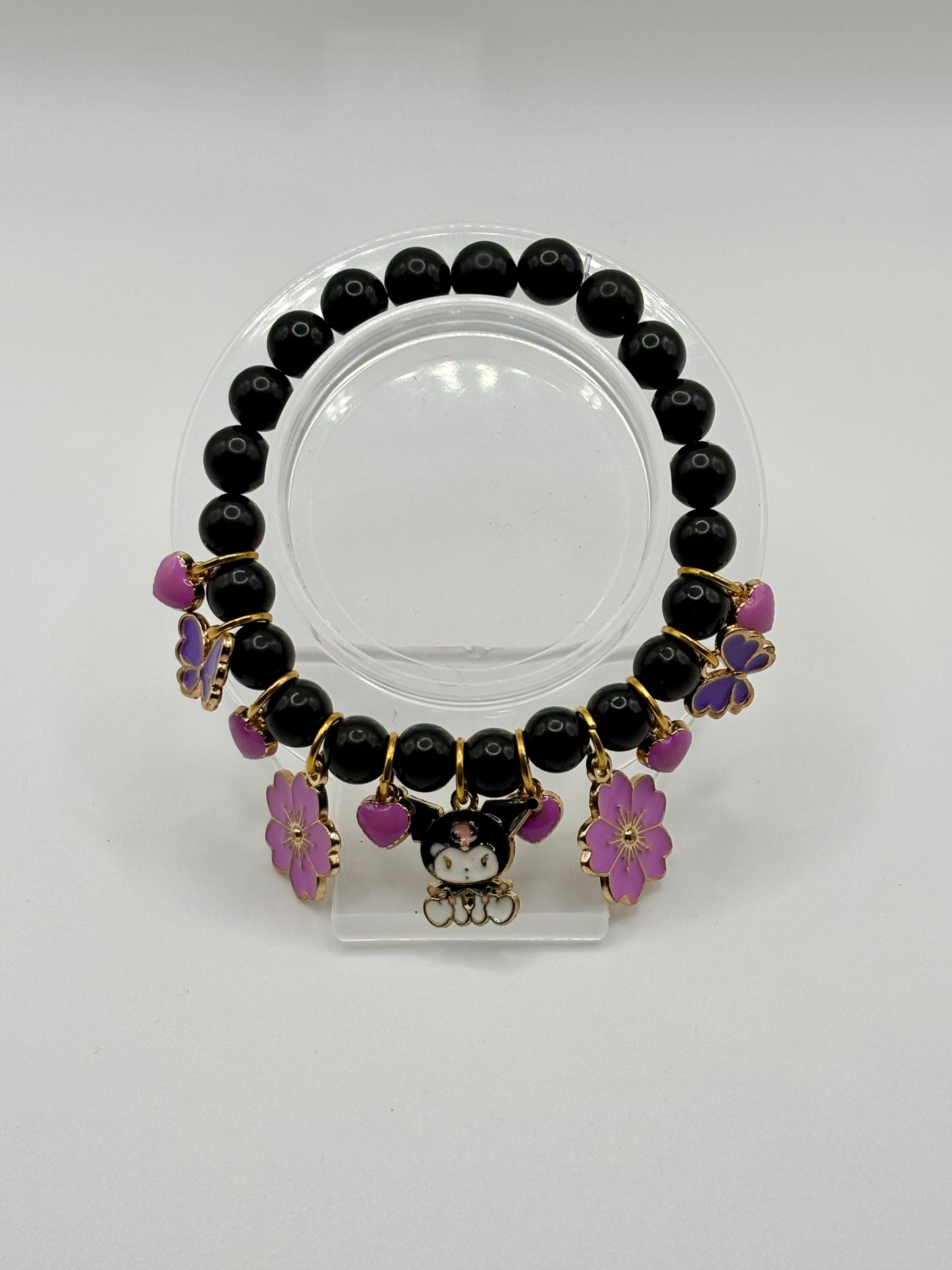 Kuromi Beaded Charm Bracelet