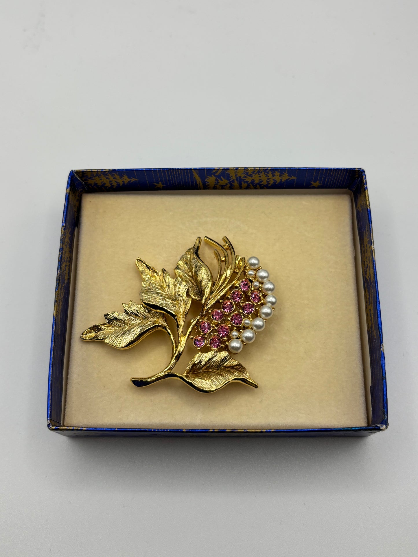Gerry's Gold and Pink Leaf Pin
