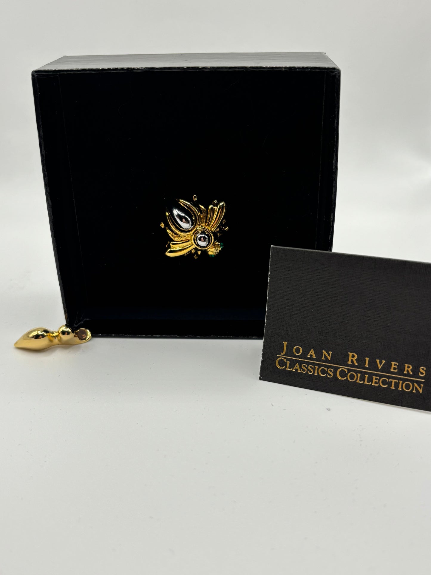 Vintage Joan Rivers Bee Pin W/ Gold Changeable Body