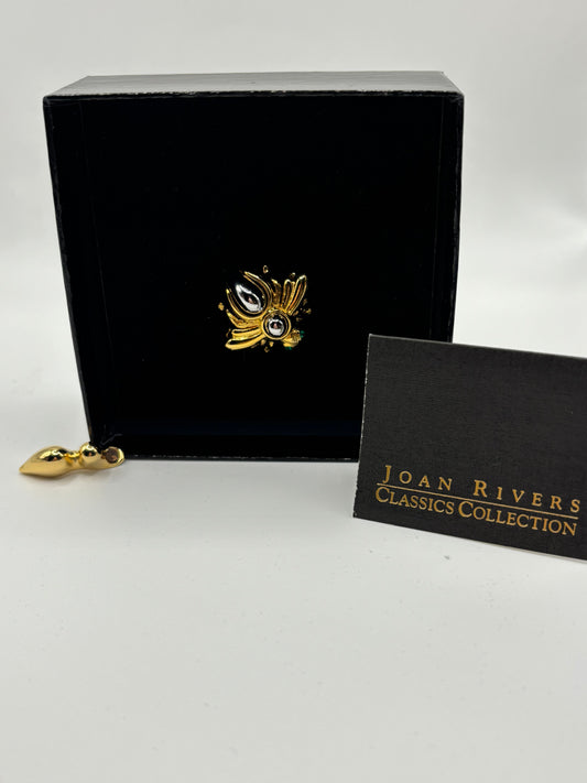 Vintage Joan Rivers Bee Pin W/ Gold Changeable Body