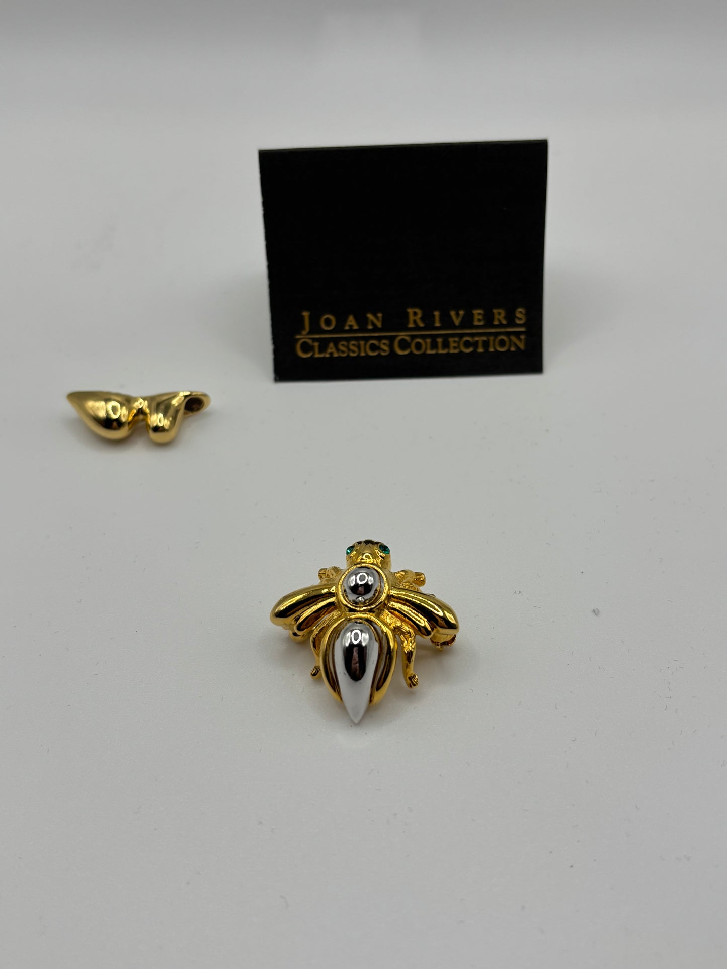 Vintage Joan Rivers Bee Pin W/ Gold Changeable Body