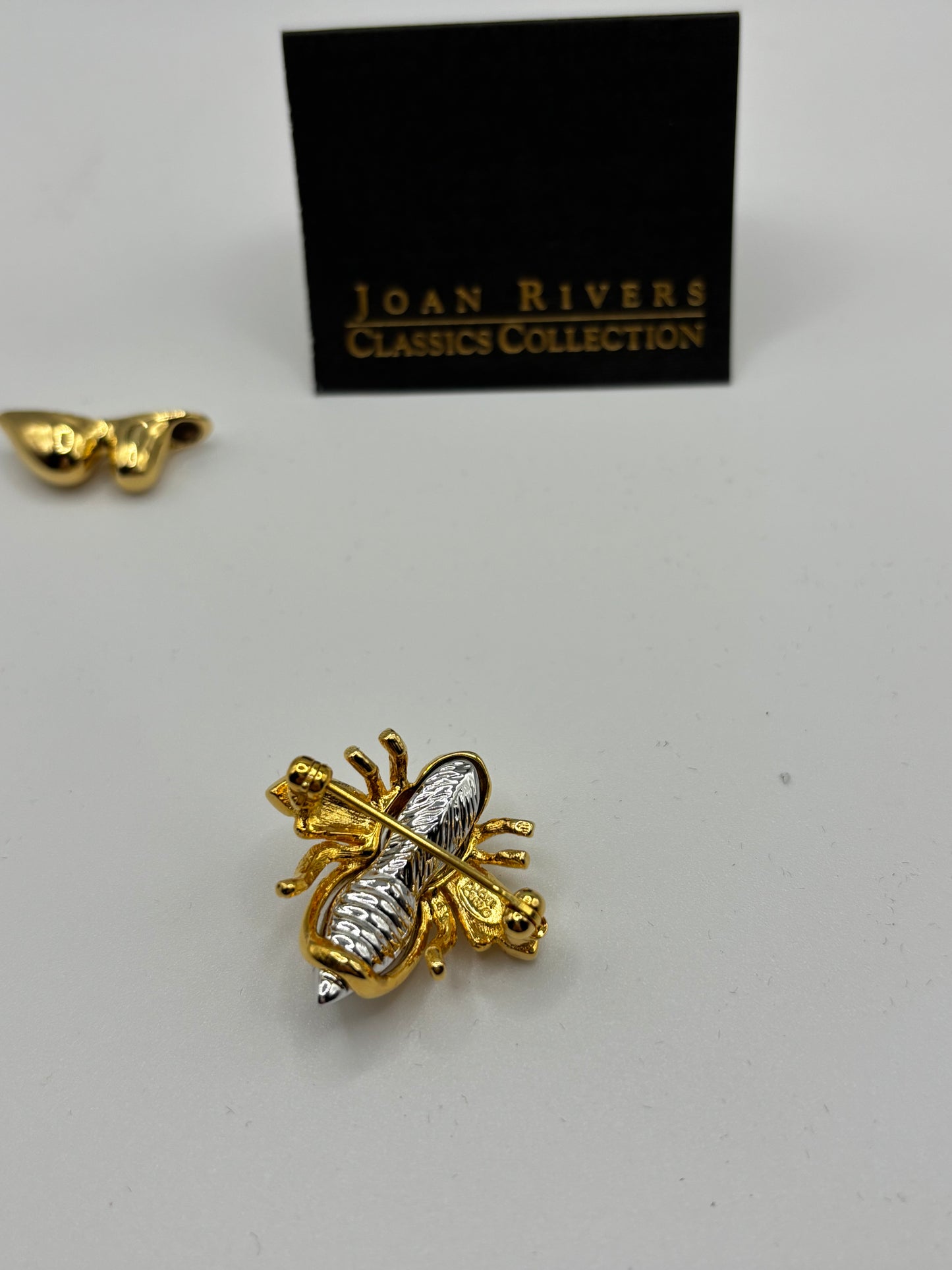 Vintage Joan Rivers Bee Pin W/ Gold Changeable Body