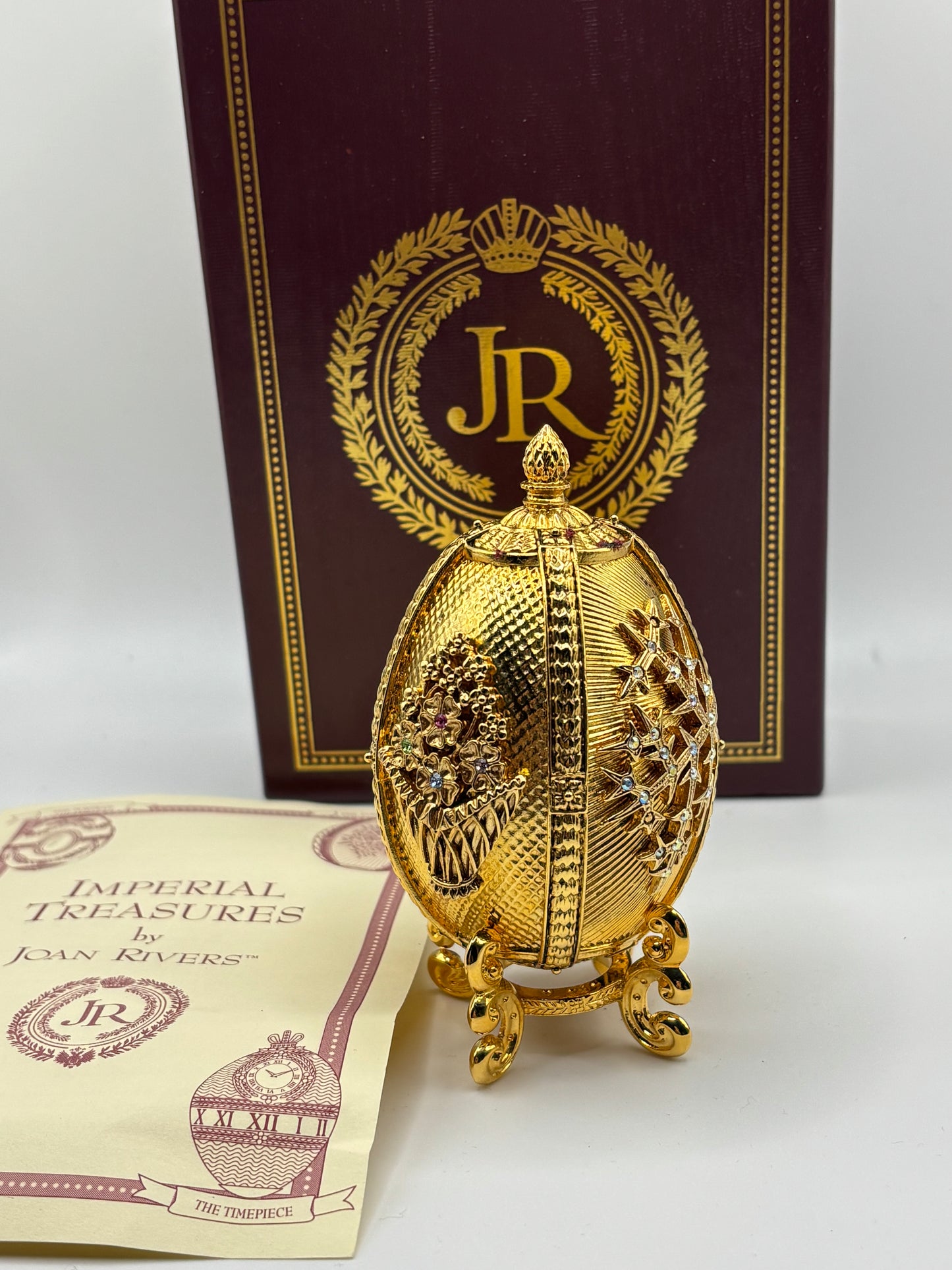 Joan Rivers Imperial Treasures Gold Decorative Egg.