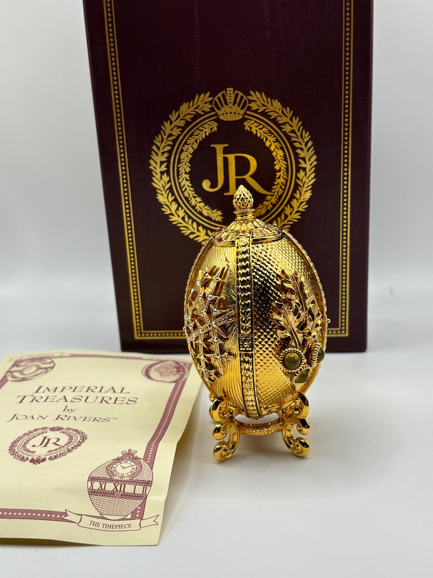 Joan Rivers Imperial Treasures Gold Decorative Egg.