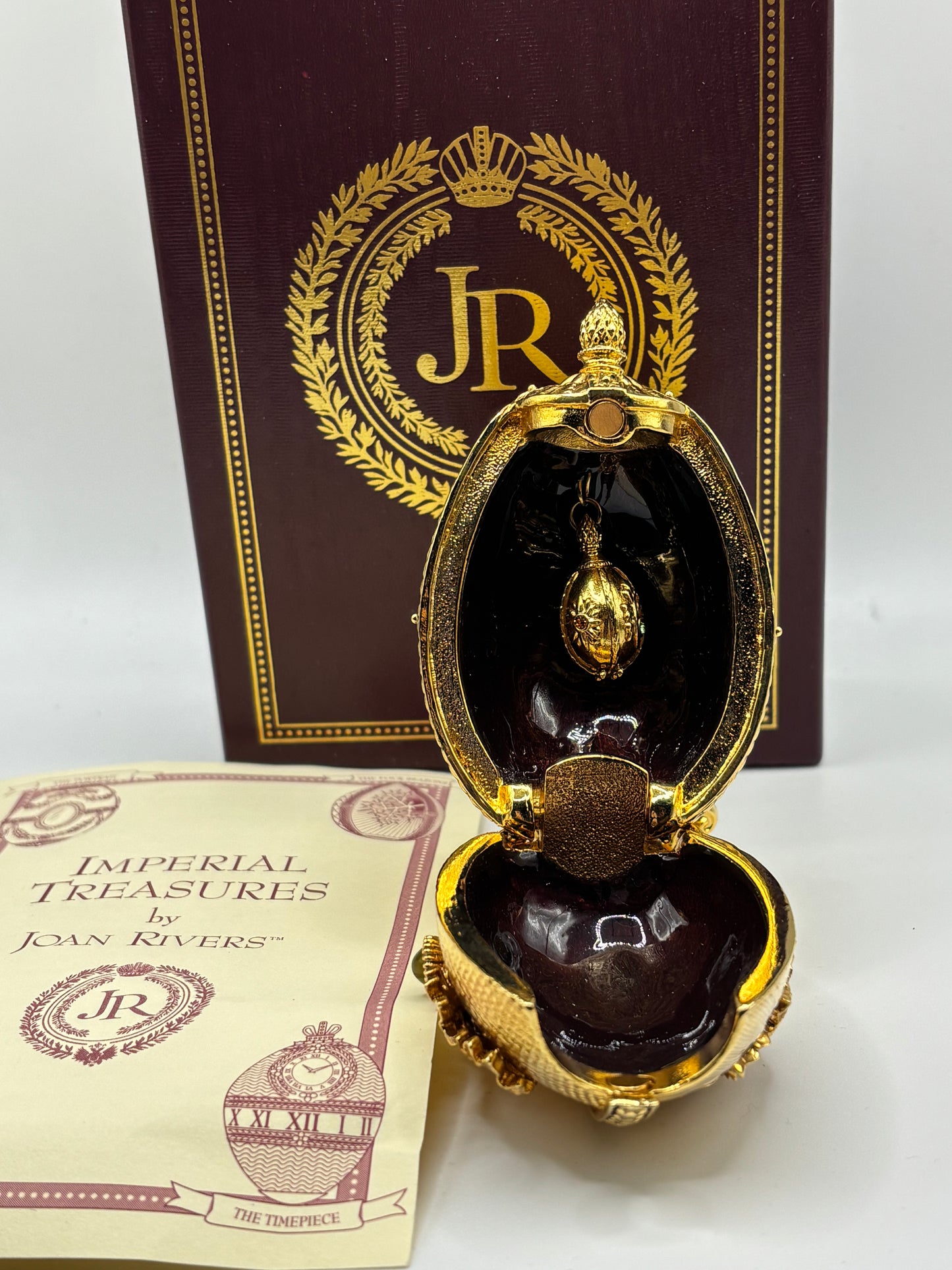 Joan Rivers Imperial Treasures Gold Decorative Egg.
