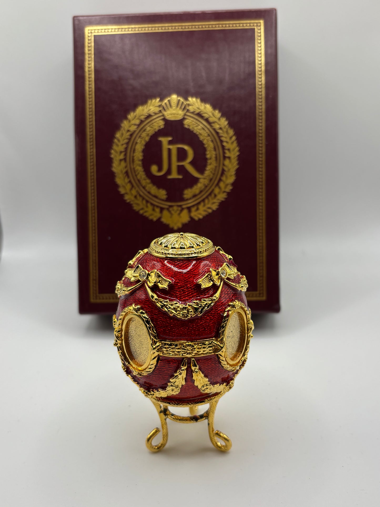 Joan Rivers Portrait Egg Red and Gold