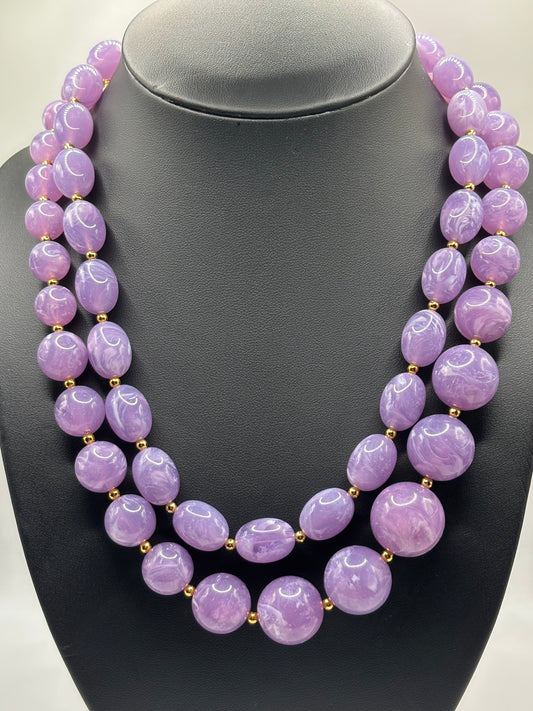 Joan Rivers Purple Necklace Set of 2