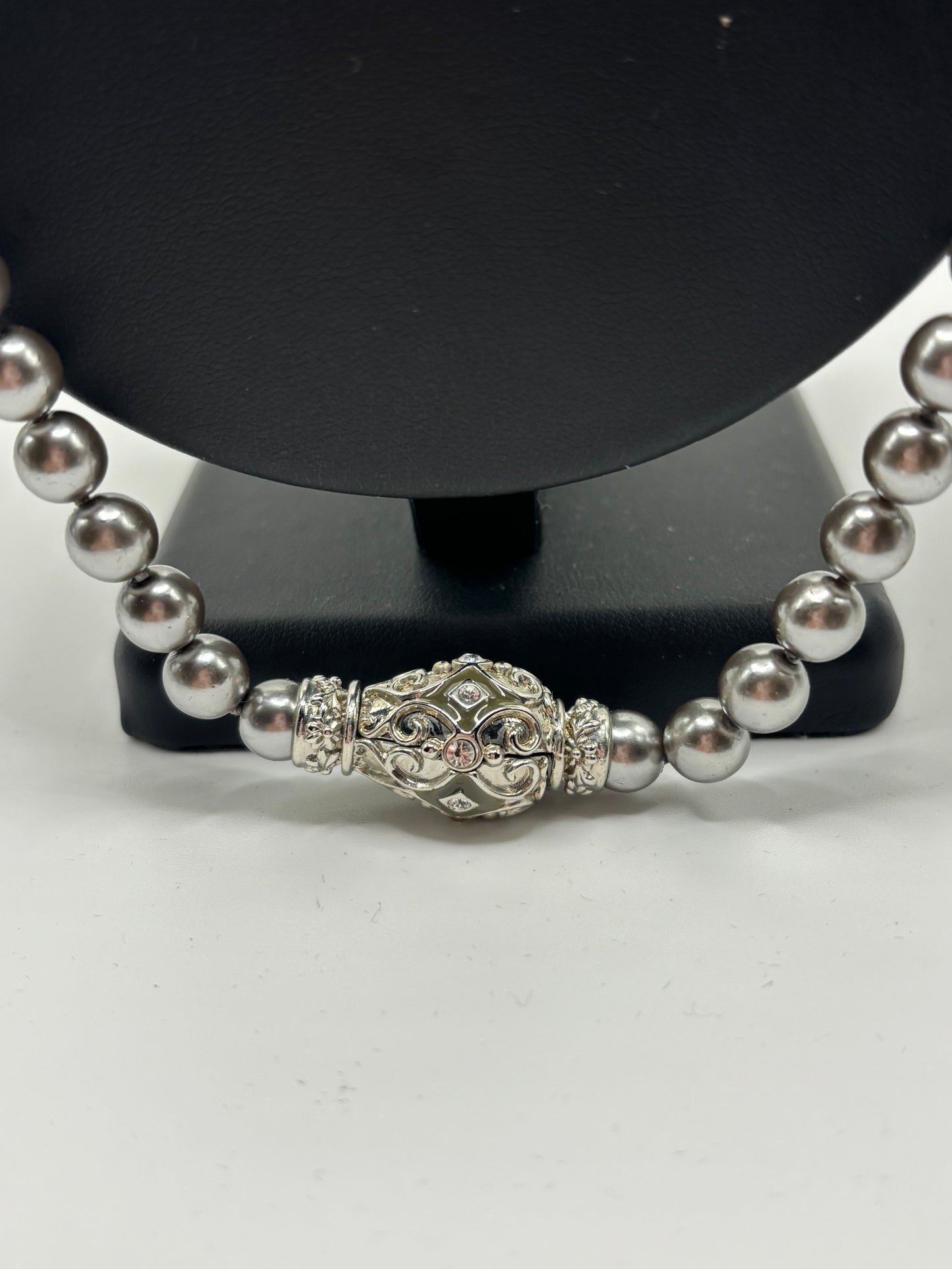 Joan Rivers Silver Pearl Necklace