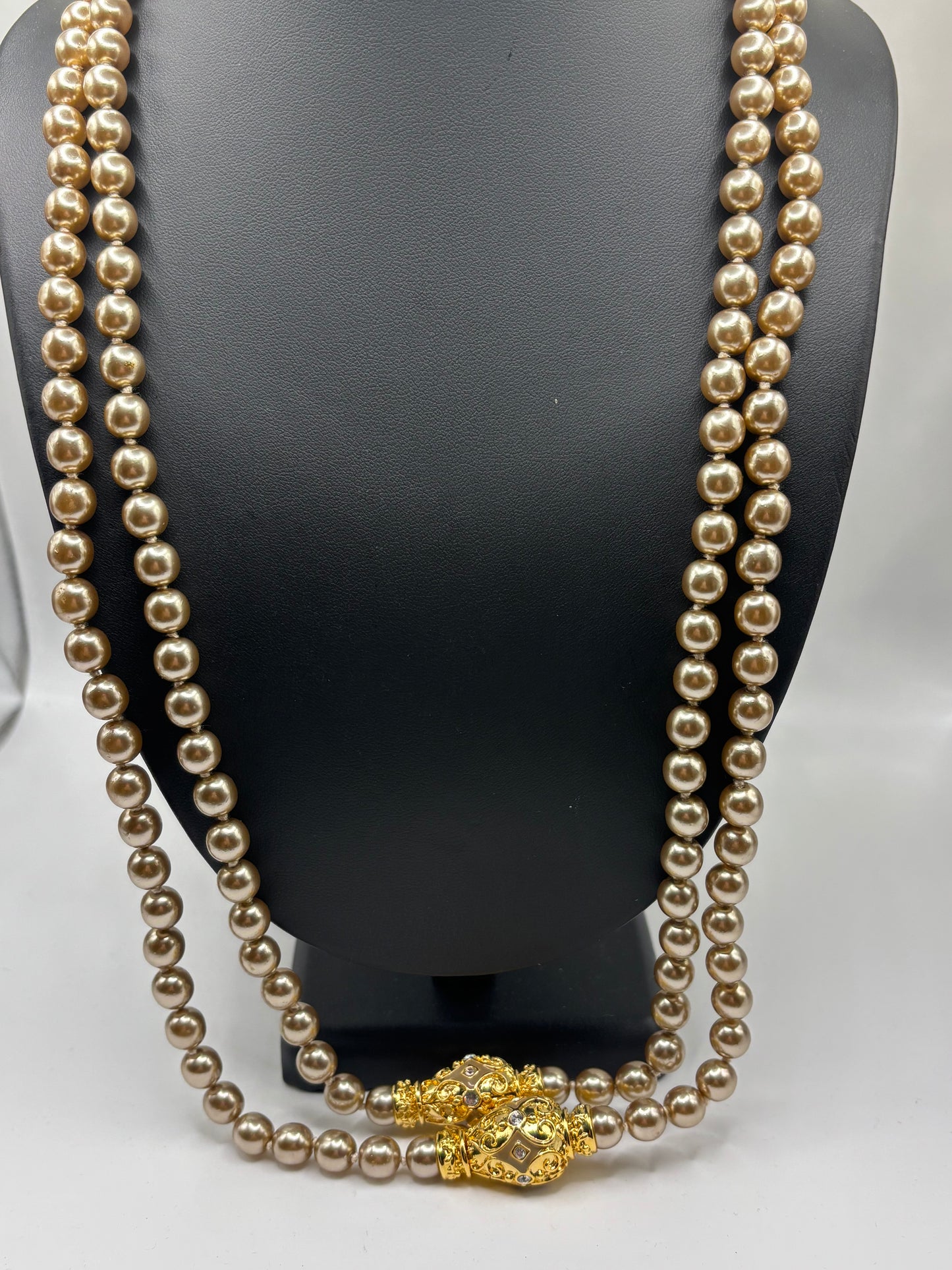 Joan Rivers Gold Pearl Set of 2 Necklace