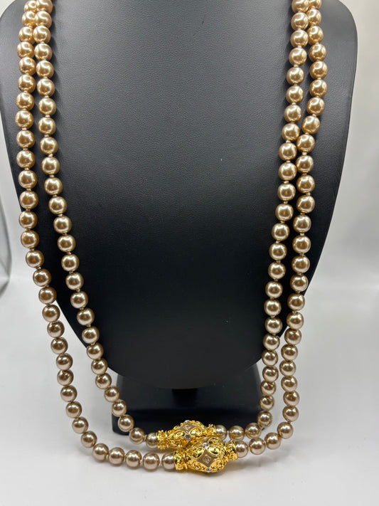 Joan Rivers Gold Pearl Set of 2 Necklace