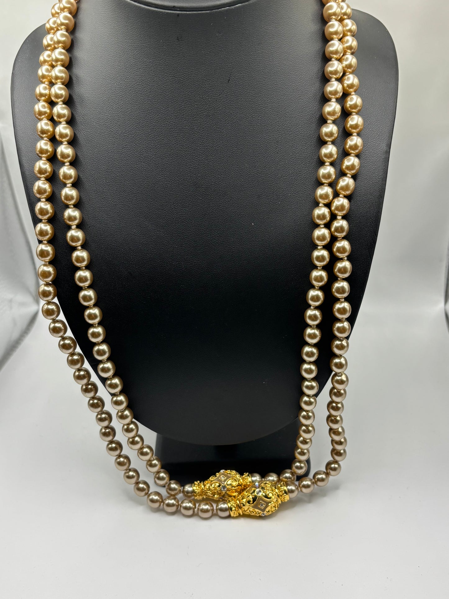 Joan Rivers Gold Pearl Set of 2 Necklace