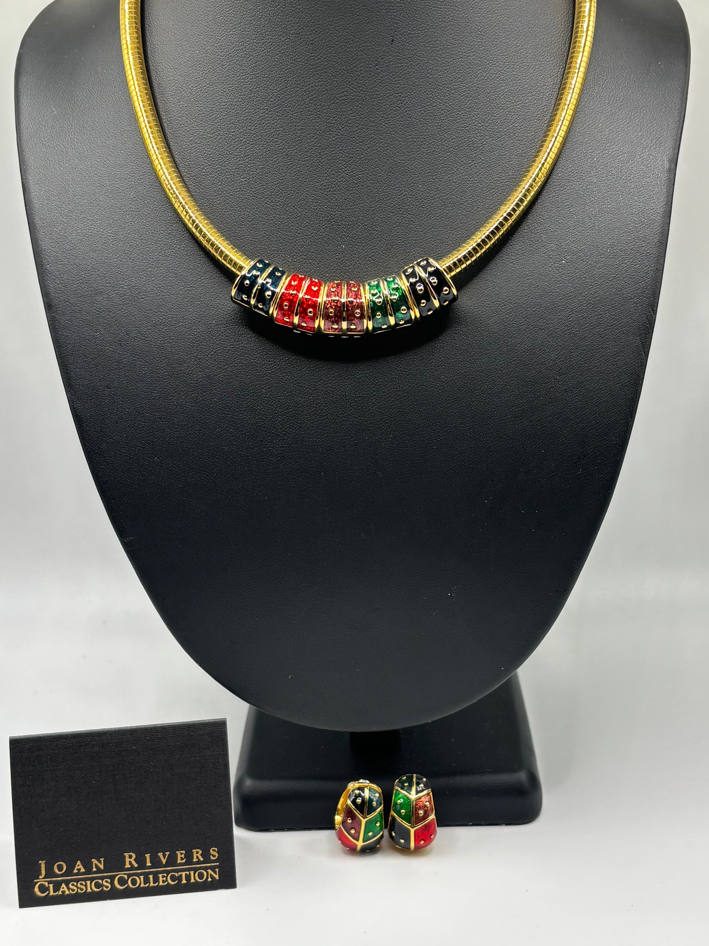 Gold Charm Necklace & Clip-On Earrings Set by Joan Rivers