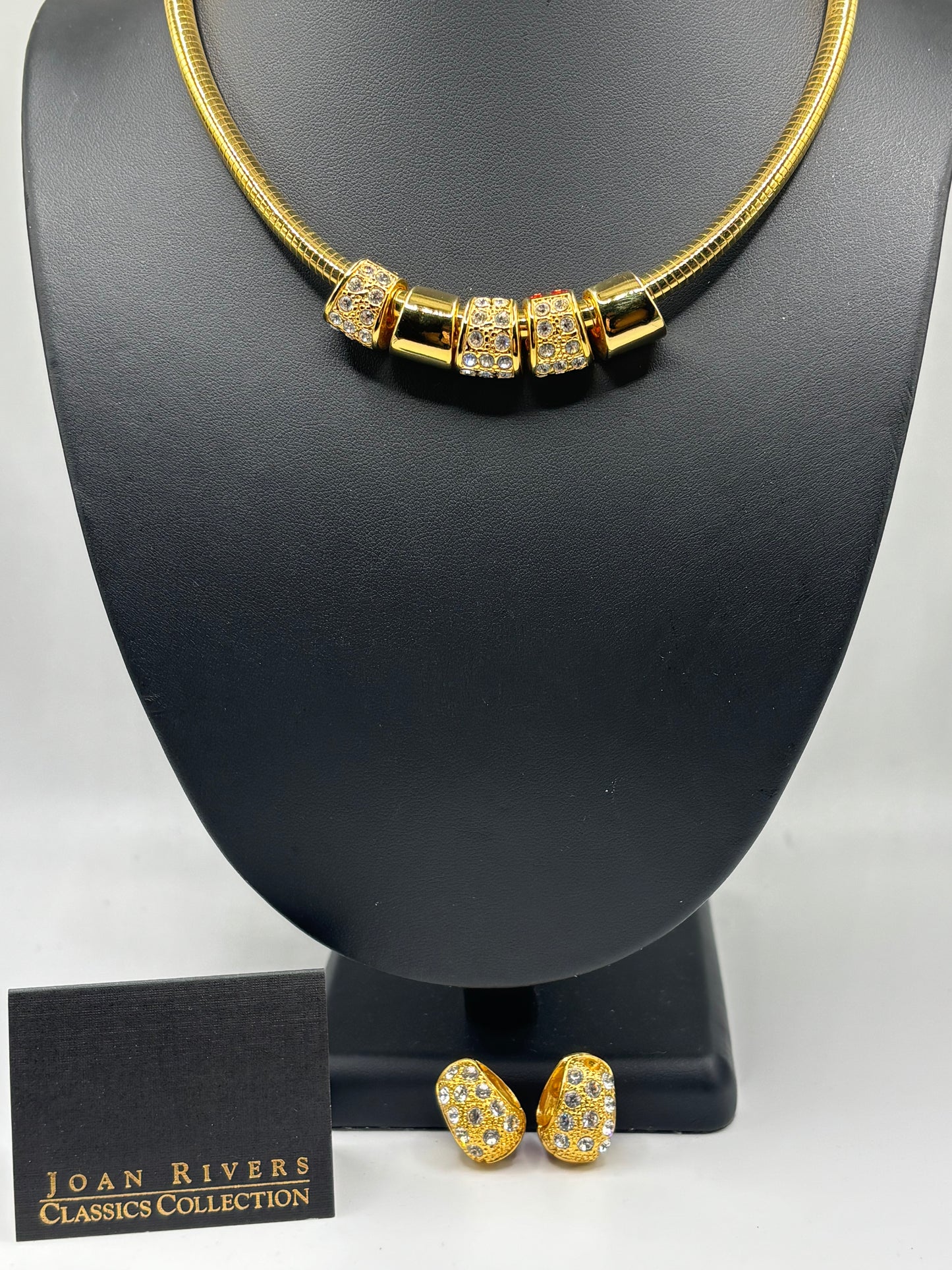Gold Charm Necklace & Clip-On Earrings Set by Joan Rivers