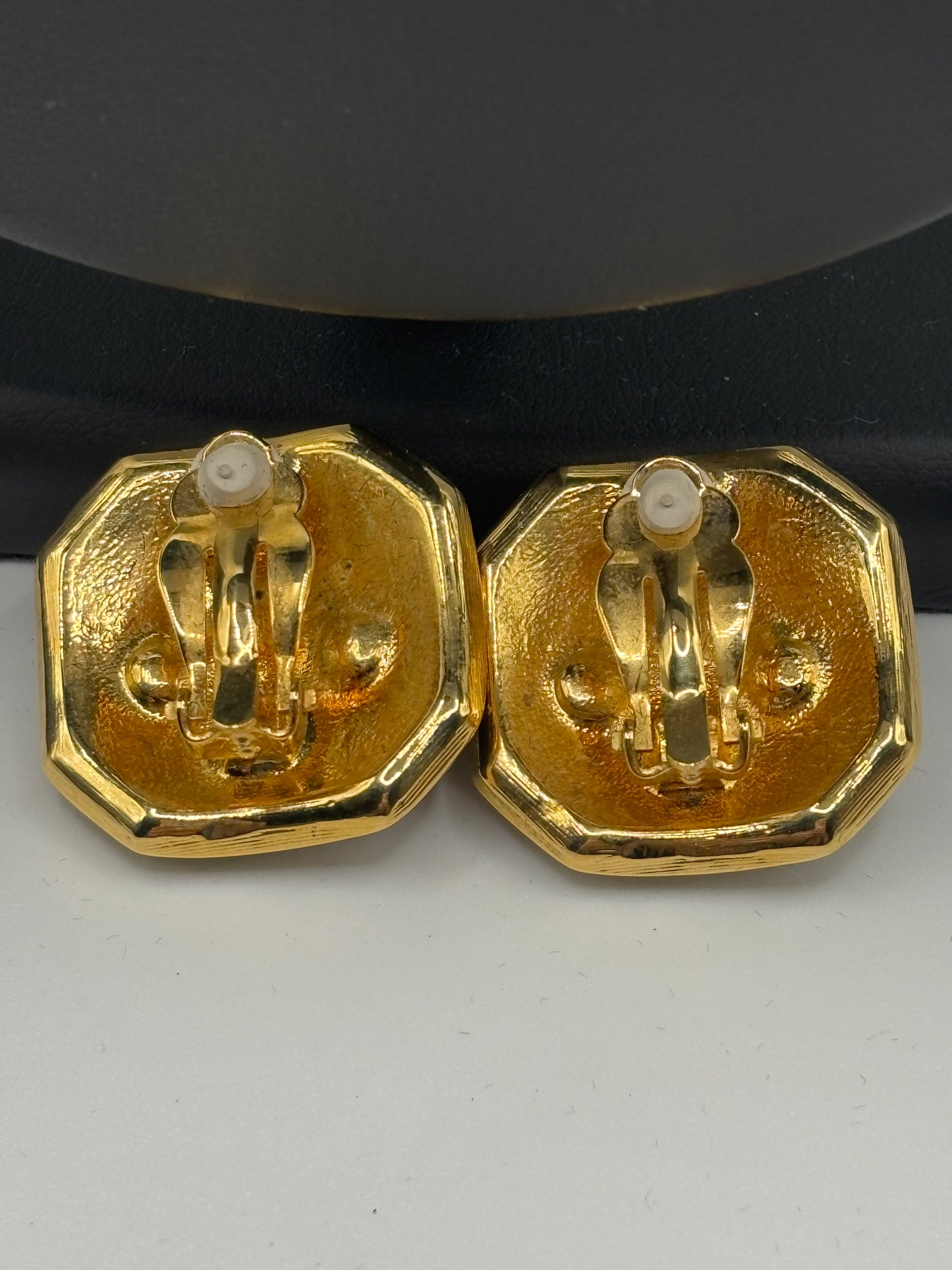 Vintage Joan Rivers Black and Gold Necklace and Earrings Set